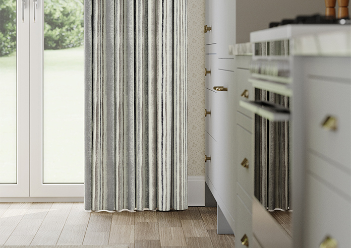 Guarda Stripe, Grey - Made to Measure Curtains - Image 5